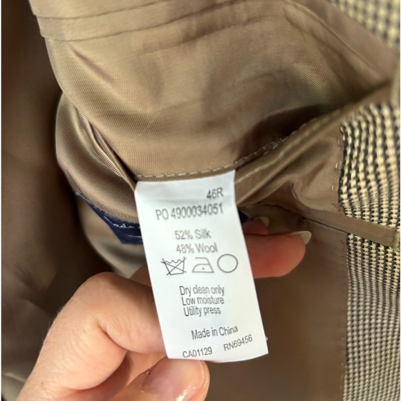 Men’s Silk/Wool Blend Blazer, 46R - Picture 3 of 7